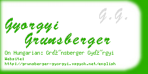 gyorgyi grunsberger business card